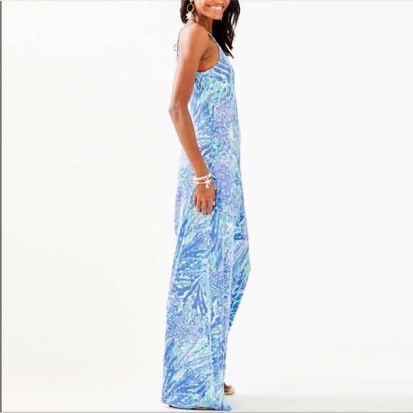 Lilly Pulitzer Margot Maxi Dress-Blue Haven Hey Hey Soleil - Picture 2 of 8